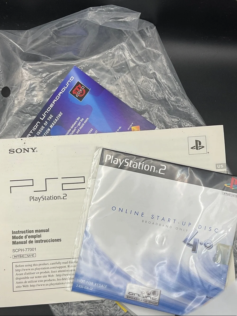 Sony PlayStation 2 Online Start-Up Disc Insert - White/Blue